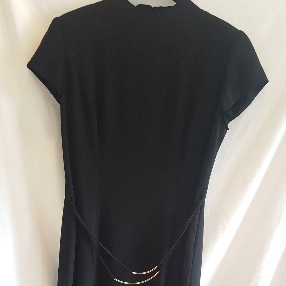 David Warren long black dress